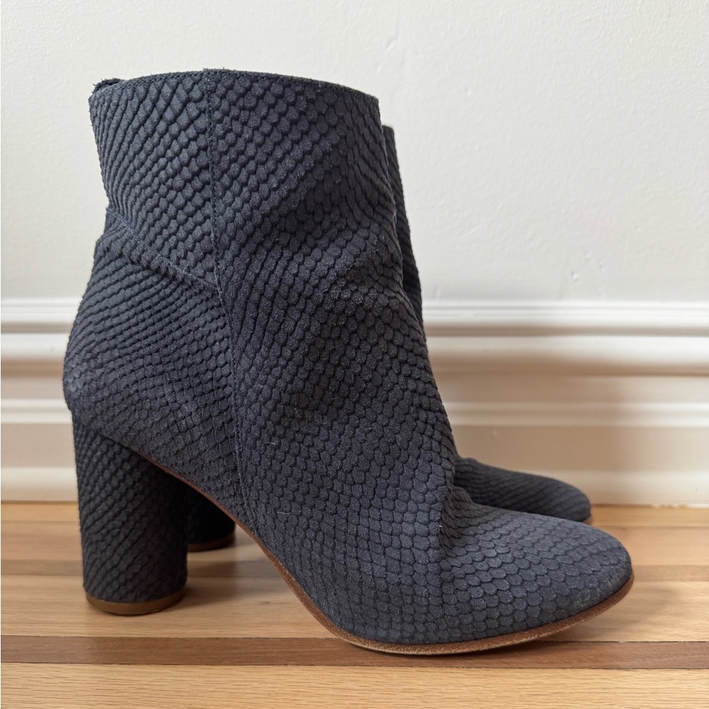 Maje | Blue Textured Women's Boots